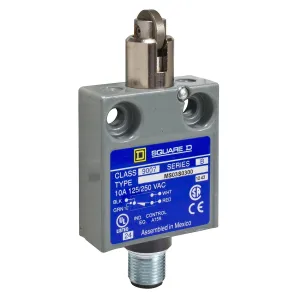 9007MS кінцевий вимикач - cross roller plunger - M12 DC bottom