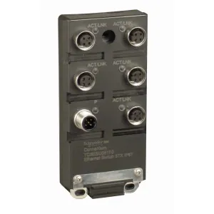 Switch, Modicon Networking, unmanaged switch, 5 ports for copper M12, IP67