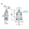 XC1AC115 Кінцевий вимикач XC Standard, XC1AC, end ball bearing plunger, 1C/O