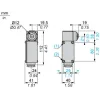 XC2JC163 Кінцевий вимикач XC Standard, XC2 J, metal side plunger, 1 C/O