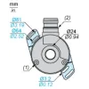 XCC1514TS03Y Opto-electronic rotary encoders XCC, incremental encoder Ø 58, through shaft 14 mm, 360 балів, push pull