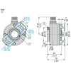 XCC1930TS05RN Інкрементальний кодер Ø 90 - through shaft 30 mm - 500 балів - 5V RS422