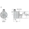XCC2912PS81KGN Absolute encoder Ø 90 single turn - solid shaft 12 mm - push-pull 13-bit Gray
