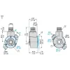 XCC3514TS84SB Opto-electronic rotary encoders XCC, absolute encoder Ø 58 multi turn, through shaft 14 mm, SSI 25 bit binary