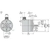 XCC3912PS84SGN Opto-electronic rotary encoders XCC, absolute encoder Ø 90 multi turn, solid shaft 12 mm, SSI 25 bit Gray