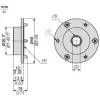XCCRB3 IP67 sealed collar, for encoder Ø 58