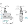 XCJ102C Плунжер сталевий роликовий, horizontal actuation