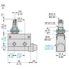 XCJ103C Плунжер сталевий роликовий, vertical actuation