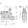 XCJ127C Short flat lever, roller end plunger