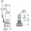 XCKD2118P16 Кінцевий вимикач XC Standard, XCKD, thermoplastic roller lever, 1NC+1NO, миттєве спрацювання, M16
