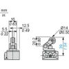 XCKD2121G11 Кінцевий вимикач XC Standard, XCKD, thermoplastic plastic roller lever plung. Hor, 1NC+1NO, миттєве спрацювання, Pg11