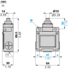 XCKM3910H29EX Кінцевий вимикач XC Standard, XCKM, plunger, 2NC + НІ, ATEX/IECEx