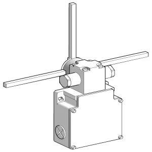 Кінцевий вимикач XC Standard, XCKMR, reverse head stay put crossed rods, 2x(2 NC), повільний, M20