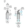 XCKN2121P20 Кінцевий вимикач XC Standard, XCKN, thermoplastic plastic roller lever plung. Hor, 1NC+1NO, миттєве спрацювання, M20