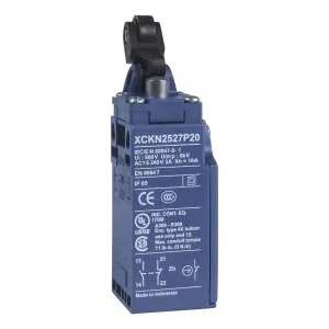 Кінцевий вимикач XC Standard, XCKN, thermoplastic plastic roller lever plung. Ver, 1NC+1NO, миттєве спрацювання, M20