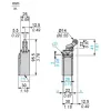 XCKN2927P20 Кінцевий вимикач XC Standard, XCKN, roller lever plunger Ve direction, 2NC, миттєве спрацювання, M20