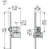 XCKP2154P16 Кінцевий вимикач XC Standard, XCKP, metal square стержень lever 3 mm, 1NC+1NO, миттєве спрацювання, M16