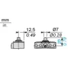 XCKT2110N12 Кінцевий вимикач XC Standard, XCKT, metal end plunger, 1NC+1NO, миттєве спрацювання, 1/2NPT