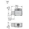 XCKT2110N12 Кінцевий вимикач XC Standard, XCKT, metal end plunger, 1NC+1NO, миттєве спрацювання, 1/2NPT
