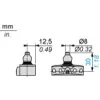 XCKT2111P16 Кінцевий вимикач XC Standard, XCKT, metal end plunger with nitrile boot, 1NC+1NO, миттєве спрацювання, M16