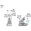 XCKT2121P16 Кінцевий вимикач XC Standard, XCKT, thermoplastic plastic roller lever plung. Hor, 1NC+1NO, миттєве спрацювання, M16