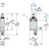 XCMD2111M12 Кінцевий вимикач XC Standard, XCMD, metal end plunger with nitrile boot, 1C/O, миттєве спрацювання, M12