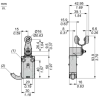 XCMD2125L2 Кінцевий вимикач XC Standard, XCMD, thermoplastic roller lever, 1NC+1NO, миттєве спрацювання, 2 m
