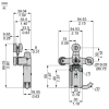 XCMD2161L1 Кінцевий вимикач XC Standard, XCMD, forked arm with rollers 2 tracks, 1NC+1NO, миттєве спрацювання, 1 m