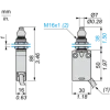 XCMD21G1L1 Кінцевий вимикач XC Standard, XCMD, M16 booted nitrile end plunger, 1NC+1NO, миттєве спрацювання, 1 m