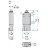 XCMD2510AM4 Кінцевий вимикач XC Standard, XCMD, metal end plunger, 1NC+1NO, повільний, AMP 4P
