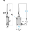 XCMH2107L2 XCMH Limit Switches Мініатюрний пластик Весна lever with plastic end NC + НВ Snap L2