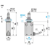 XCMH21F2L2 XCMH Limit Switches Мініатюрний пластик M12 head metal roller plunger NC + НВ Snap L2