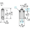 XCMN2110L2 Кінцевий вимикач XC Standard, XCMN, metal end plunger, 1NC+1NO, миттєве спрацювання, 2 m