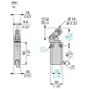 XCMN2121L1 Кінцевий вимикач XC Standard, XCMN, thermoplastic plastic roller lever plung. Hor, 1NC+1NO, миттєве спрацювання, 1 m