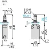 XCMN21F3L1 Кінцевий вимикач XC Standard, XCMN, M12плунжер з сталевим роликом, 1NC+1NO, миттєве спрацювання, 1 m