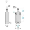 XCMW102 Бездротовий кінцевий вимикач, Кінцевий вимикач XC Standard, XCMW, roller plunger
