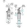 XCNR2521G11 Кінцевий вимикач XCNR - th.plastic roller lever plung. Hor - 1NC+1НІ - slow - Pg11