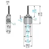XCNT2108G11 Кінцевий вимикач XC Standard, XCNT, spring стержень lever nitrile boot, 1NC+1NO, миттєве спрацювання, Pg11
