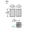 XCSRZE M12 plug for XCSRC Daisy Chain models, Запобіжні вимикачі Telemecanique XCS, Петлевий пристрій
