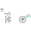 XGHB320345 Електронна бирка, Radio frequency identification XG, RFID 13.56 MHz, disc Ø 30 x 3, 112 Bytes