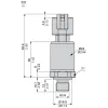 XMEP060BT71F Електронні датчики тиску, Датчики тиску XM, передавач, XMEP, 60 bar, G1/4 A штекер, 0...10 В, Deutsch, комплект з 1