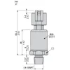 XMEP1K0PT230 Електронні датчики тиску, Датчики тиску XM, передавач, XMEP, 1000 PSI, 1/4