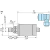 XMLK100P2D23 Електронні датчики тиску, Датчики тиску XM, sensor XMLK, 0...100 PSI, 1/4NPT, 4...20 мА, M12, комплект з 1