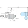 XMLP030RD73F Електронні датчики тиску, Датчики тиску XM, transmitter 30 PSI, 0...10 В, 1/4 18NPT штекер, FPM, M12