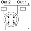 XMLR001G2N05 Електронні датчики тиску, Датчики тиску XM, XMLR 1 bar, G 1/4, 24 V DC, 2xNPN, M12