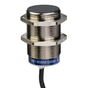 XS1M30AB120SB4 Індуктивний датчик наближення XS, inductive sensor XS1 M30, L50 мм, латунь, Sn10 мм, 12...24 V DC, кабель 5 m Індуктивний датчик наближення XS, inductive sensor XS1 M30, L50 мм, латунь, Sn10 мм, 12...24 V DC, кабель 5 m