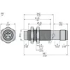 XS212B4NAM12 Індуктивний датчик наближення XS, inductive sensor XS2 M12, L51 мм, латунь, Sn8 мм, 12...24 V DC, M12