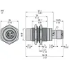 XS218B4NAM12 Індуктивний датчик наближення XS, inductive sensor XS2 M18, L51 мм, латунь, Sn16 мм, 12...24 V DC, M12