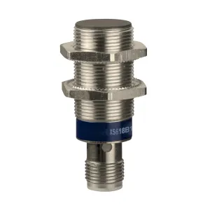 Індуктивний датчик наближення XS, inductive sensor XS6 M18, L74 мм, латунь, Sn8 мм, 12...48 V DC, M12