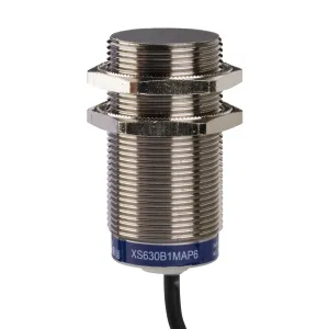 Індуктивний датчик наближення XS, inductive sensor XS6 M30, L62 мм, латунь, Sn15 мм, 24...240В AC/DC, кабель 5 m